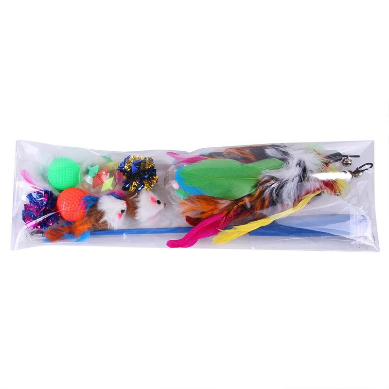 8 štýlov interaktívnych hračiek z mačacích pierok, rôzne náplne s zvončekom pre mačky, interaktívny chytač, zábavné cvičenie pre mačiatka