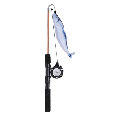 Undiță de pescuit retractabilă Teaser pentru pisici Divertisment pentru animale de companie Jucării pentru ameliorarea plictiselii Materiale interactive pentru pisici