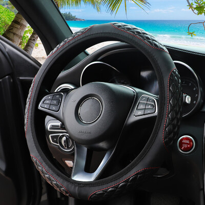 1 dirbtinio avikailio stereo siuvinėjimas minkštas ir patogus automobilyje nėra vidinio žiedo vairo gaubtas tinka 14,5-15 colių