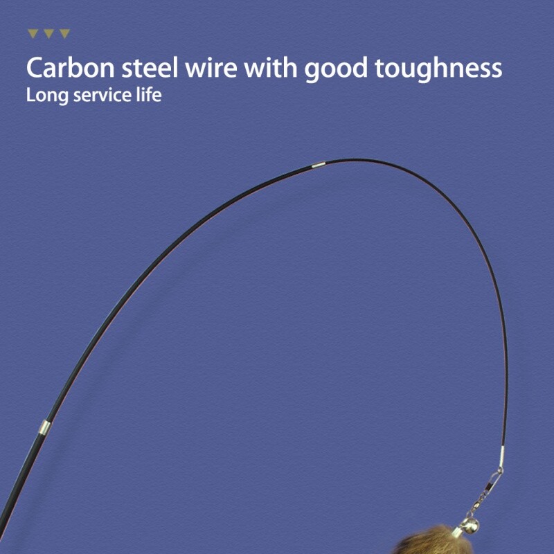 Băț de pisică amuzant pentru animale de companie Cap de înlocuire a părului de vulpe Rezistență bună Jucărie pentru pisică