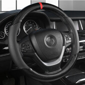 Modes universāls automašīnas stūres pārsegs, elpojošs pretslīdošs automašīnas dekors Piemērots 37-38 cm stūres pārsega piederumi