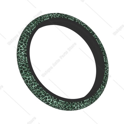 Rozā geparda automašīnas stūres pārsegs 38 cm, neslīdošs govs raksts, piemērots automobiļa stilam Auto aksesuāri