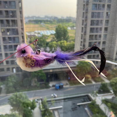 1 bucă reîncărcare jucărie cu pene de pisică Atașamente pentru baghetă de pisică Pene Reumplere pentru jucărie pentru pisică, înlocuitor pentru baghetă de pisică, pasăre cu pene pentru jucărie pentru pisici