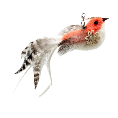 1 bucă reîncărcare jucărie cu pene de pisică Atașamente pentru baghetă de pisică Pene Reumplere pentru jucărie pentru pisică, înlocuitor pentru baghetă de pisică, pasăre cu pene pentru jucărie pentru pisici