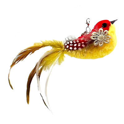 1 bucă reîncărcare jucărie cu pene de pisică Atașamente pentru baghetă de pisică Pene Reumplere pentru jucărie pentru pisică, înlocuitor pentru baghetă de pisică, pasăre cu pene pentru jucărie pentru pisici