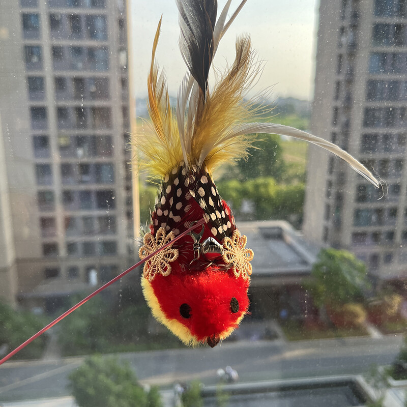 1 bucă reîncărcare jucărie cu pene de pisică Atașamente pentru baghetă de pisică Pene Reumplere pentru jucărie pentru pisică, înlocuitor pentru baghetă de pisică, pasăre cu pene pentru jucărie pentru pisici