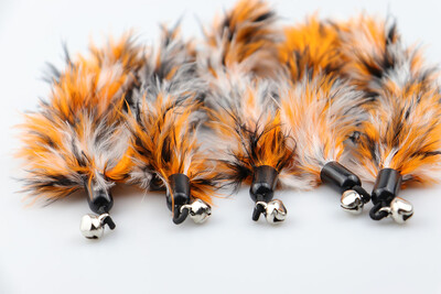 10 bucăți de jucării de schimb cu pene de pisică, rezerve cu pene naturale pentru jucării de interior pentru pisici, pisicuță care se distrează jucându-se cu pene