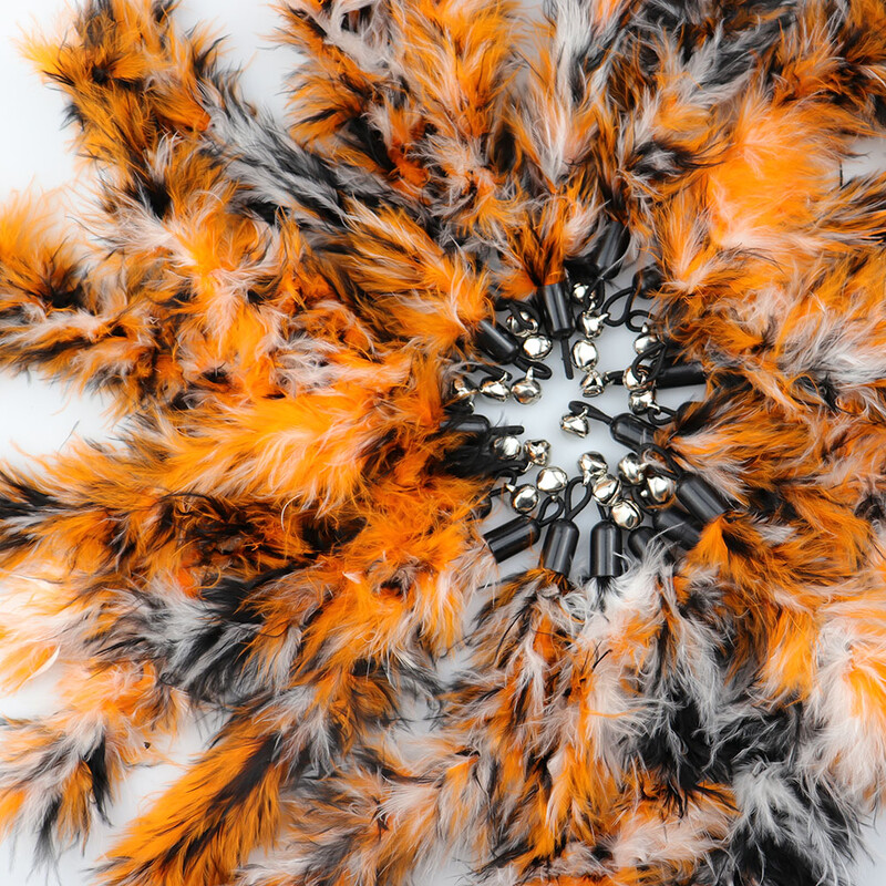 10 bucăți de jucării de schimb cu pene de pisică, rezerve cu pene naturale pentru jucării de interior pentru pisici, pisicuță care se distrează jucându-se cu pene