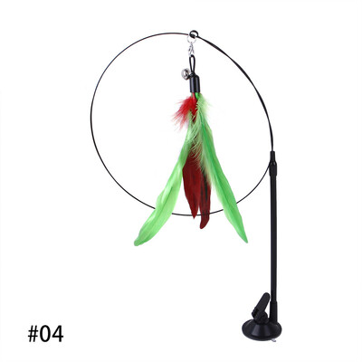 Baghetă de pisică cu pasăre/pene fără mâini cu ventuză puternică Jucării interactive pentru pisici, pisicuțe, vânătoare, exerciții, produse pentru animale de companie