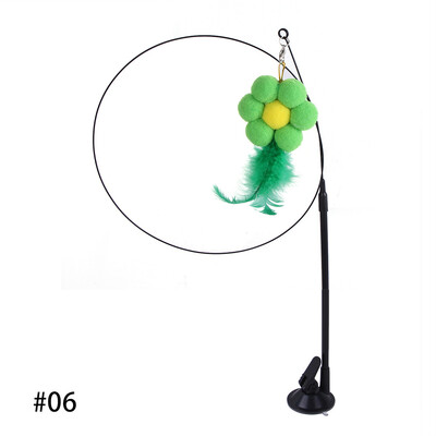 Baghetă de pisică cu pasăre/pene fără mâini cu ventuză puternică Jucării interactive pentru pisici, pisicuțe, vânătoare, exerciții, produse pentru animale de companie