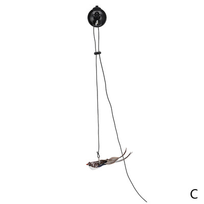 Baghetă de pisică cu pasăre/pene fără mâini cu ventuză puternică Jucării interactive pentru pisici, pisicuțe, vânătoare, exerciții, produse pentru animale de companie