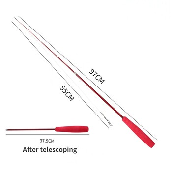 Ραβδιά τρέιλερ γάτας Τηλεσκοπικό ραβδί ψαρέματος τριών τμημάτων Γατάκι Funny Catcher Teaser Stick Rod Διαδραστικά παιχνίδια ραβδί Teaser