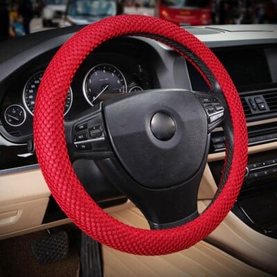 Set de huse pentru volan cu împletitură pe ace și material din plasă de plasă Huse pentru volan de mașină pentru fete Assessoires de mașină Interior pentru femei bărbați