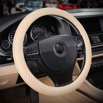 Set de huse pentru volan cu împletitură pe ace și material din plasă de plasă Huse pentru volan de mașină pentru fete Assessoires de mașină Interior pentru femei bărbați