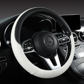 Husa pentru volan masina din piele Nappa perforata Cald iarna si racoros vara, universal 15 inch, anti-alunecare, inodor