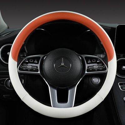 Husa pentru volan masina din piele Nappa perforata Cald iarna si racoros vara, universal 15 inch, anti-alunecare, inodor
