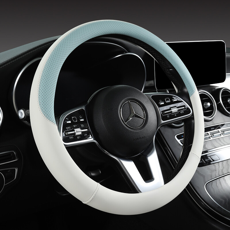 Husa pentru volan masina din piele Nappa perforata Cald iarna si racoros vara, universal 15 inch, anti-alunecare, inodor