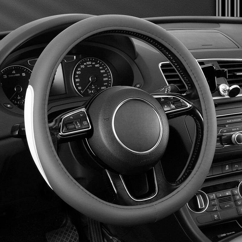 Husă din piele pentru volan de mașină Textură fină a pielii Confort Rezistent la senzație și la uzură All Seasons Universal