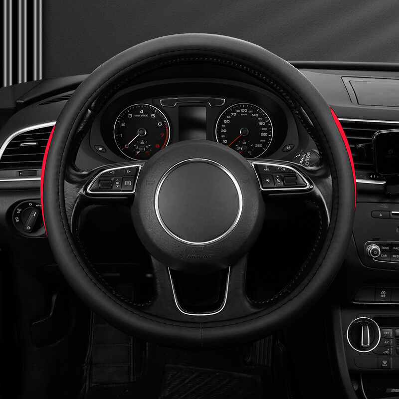 Husă din piele pentru volan de mașină Textură fină a pielii Confort Rezistent la senzație și la uzură All Seasons Universal