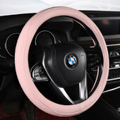 PU ādas perforēts stūres rata pārsegs Izturīgs ādas pārsegs ar pretslīdes oderi, der 14,5-15 collu diametram