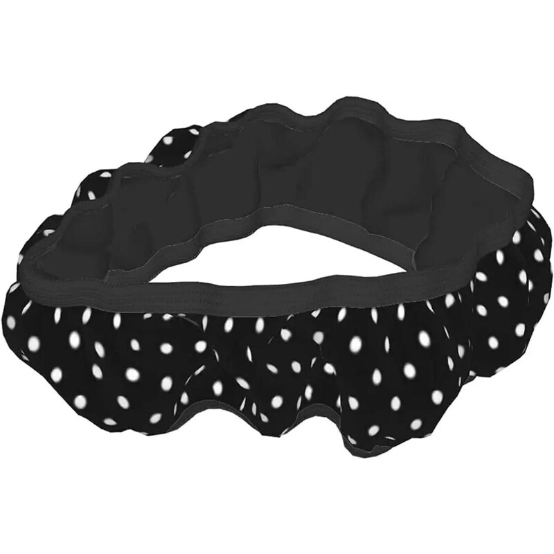 Juodai baltas Bohemian Polka Dot vairo gaubtai neslystantys neopreno vairo apsauga, universali 15 colių