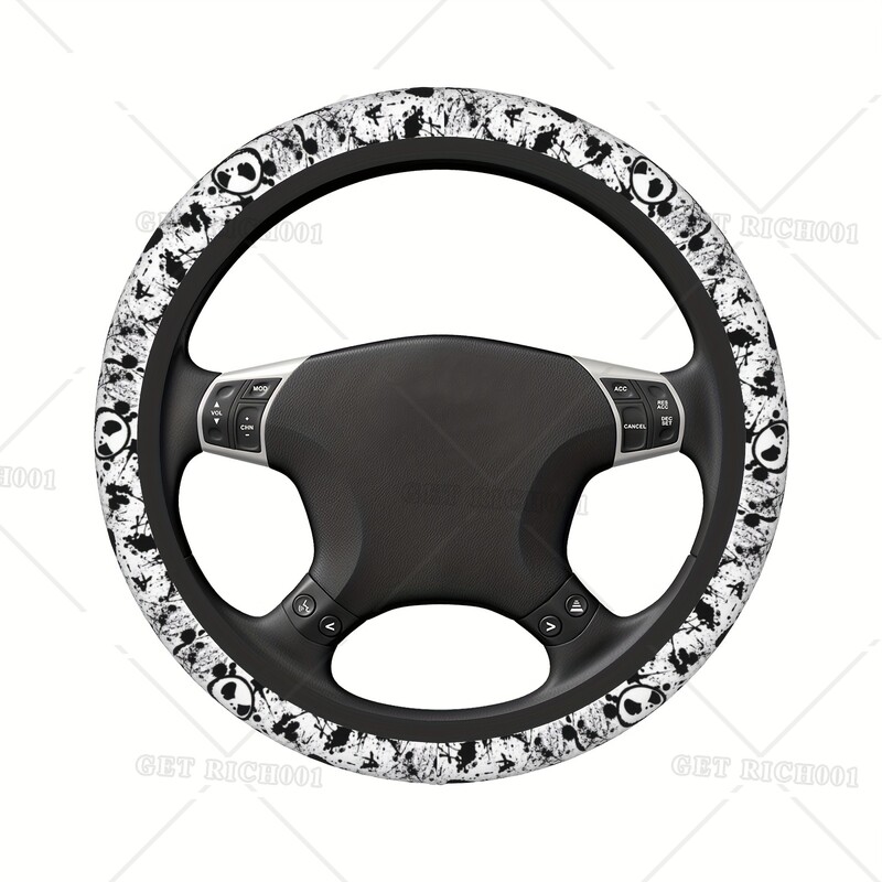 Kalėdų siaubo vairo dangtis universalus 15 colių vyriškas moteriškas automobilių priedai kalėdinis vairo dangtelis vieno dydžio