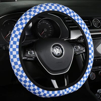 Jauna stila riteņa stūres aizsargs, šaha dēlis, automobiļu stūres pārsegs, universāls 37-38 cm stūres rata aizsargs