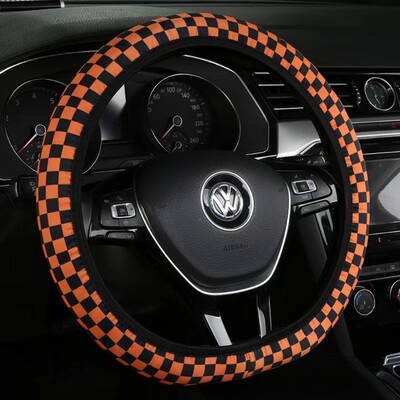 Jauna stila riteņa stūres aizsargs, šaha dēlis, automobiļu stūres pārsegs, universāls 37-38 cm stūres rata aizsargs