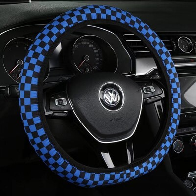 Jauna stila riteņa stūres aizsargs, šaha dēlis, automobiļu stūres pārsegs, universāls 37-38 cm stūres rata aizsargs