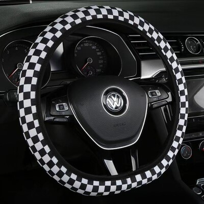 Jauna stila riteņa stūres aizsargs, šaha dēlis, automobiļu stūres pārsegs, universāls 37-38 cm stūres rata aizsargs