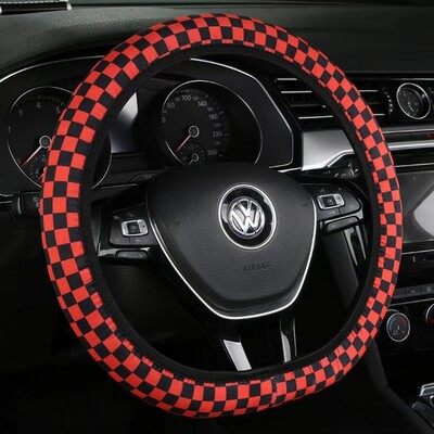 Jauna stila riteņa stūres aizsargs, šaha dēlis, automobiļu stūres pārsegs, universāls 37-38 cm stūres rata aizsargs