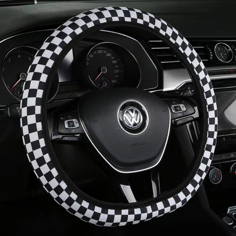 Jauna stila riteņa stūres aizsargs, šaha dēlis, automobiļu stūres pārsegs, universāls 37-38 cm stūres rata aizsargs