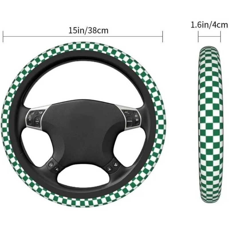 Jauna stila riteņa stūres aizsargs, šaha dēlis, automobiļu stūres pārsegs, universāls 37-38 cm stūres rata aizsargs