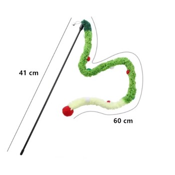 Παιχνίδι για φτερά γάτας Ραβδί τρέιλερ για γάτα Διαδραστικά παιχνίδια Αστεία Caterpillar Πολύχρωμη ράβδος Χριστουγεννιάτικη ράβδος χριστουγεννιάτικου ραβδιού ραβδί για κατοικίδια