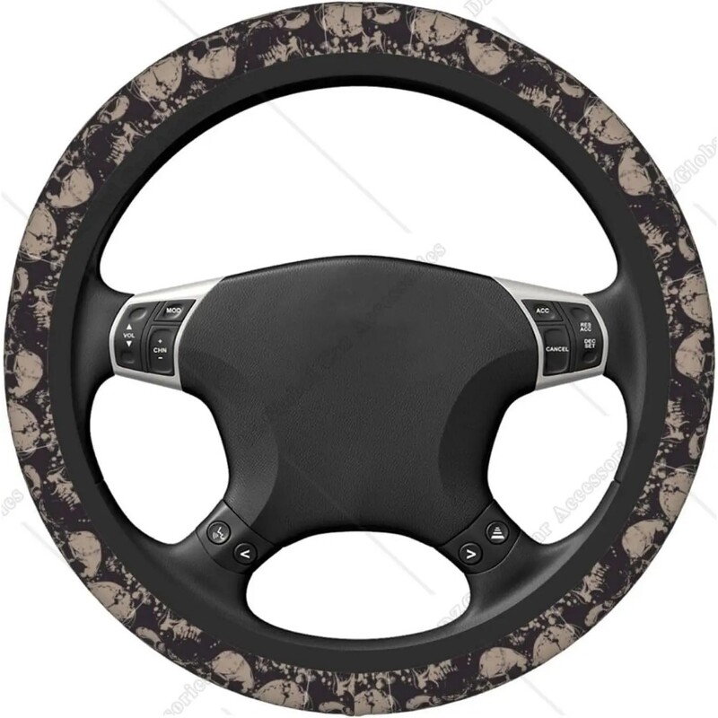 Automobilio vairo dangtelis Universalus 15 colių vintage Grunge Skulls vairo apsauga Automobilių priedai Įvairus dekoras