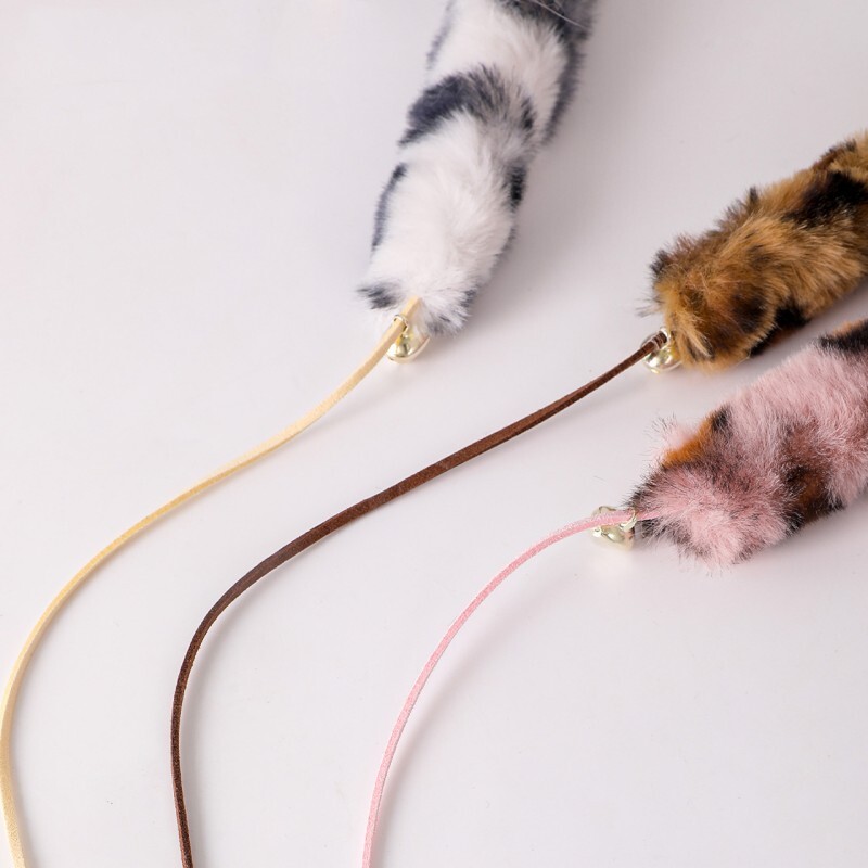 Kaķu rotaļlietas Spalvas Kaķu nūjas Plīša Interaktīva kaķu rotaļlieta ar zvaniņu vilnas apdruku Rotaļlietas kaķiem, kas ķircina kaķēnu Rotaļu nūjas Mājdzīvnieku izstrādājumi