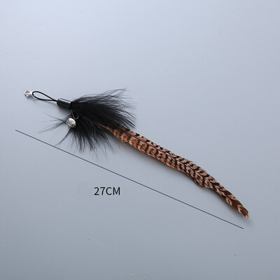 Jucării pentru pisici Baston de pisică amuzant Cap de înlocuire Pasăre de pluș cu pene cu clopot Jucării Baghetă magică interactivă DIY Pene Articole