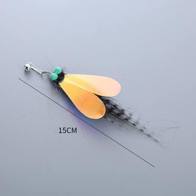 Jucării pentru pisici Baston de pisică amuzant Cap de înlocuire Pasăre de pluș cu pene cu clopot Jucării Baghetă magică interactivă DIY Pene Articole