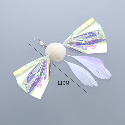 Jucării pentru pisici Baston de pisică amuzant Cap de înlocuire Pasăre de pluș cu pene cu clopot Jucării Baghetă magică interactivă DIY Pene Articole