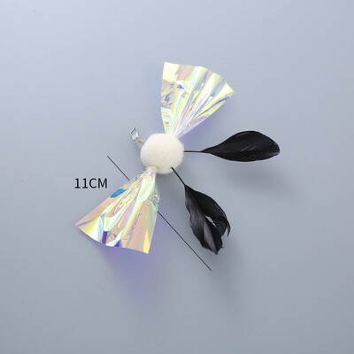 Jucării pentru pisici Baston de pisică amuzant Cap de înlocuire Pasăre de pluș cu pene cu clopot Jucării Baghetă magică interactivă DIY Pene Articole