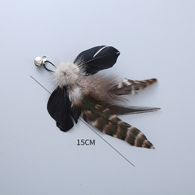 Jucării pentru pisici Baston de pisică amuzant Cap de înlocuire Pasăre de pluș cu pene cu clopot Jucării Baghetă magică interactivă DIY Pene Articole