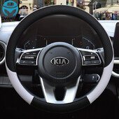 100% piele marca DERMAY husa volan auto pentru Kia Rio 2 3 4 X Line Kombi Sedan Accesorii auto Interior