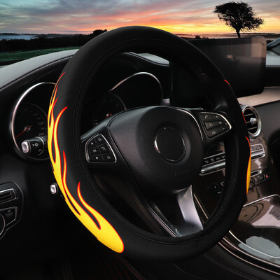 1 liepsnai atsparus vandeniui neslidus audinys automobiliams skirtas vairo dangtelis be vidinio žiedo tinka 14,5–15 colių