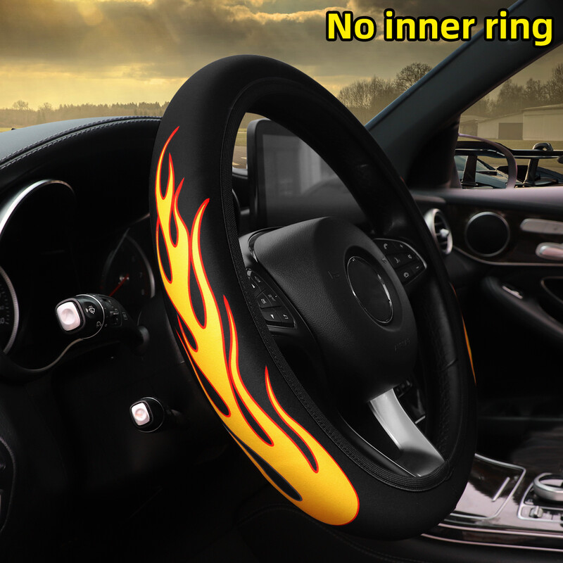 1 liepsnai atsparus vandeniui neslidus audinys automobiliams skirtas vairo dangtelis be vidinio žiedo tinka 14,5–15 colių