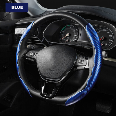 1 pereche husă de direcție din piele din fibră de carbon 1K din piele din microfibră din PVC husă de înălțare pentru roți universală anti-alunecare