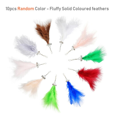 10 buc Jucărie pentru pisici cu pene scurte DIY Înlocuiește pisica Teaser Stick Accesorii pentru jucărie pentru animale de companie