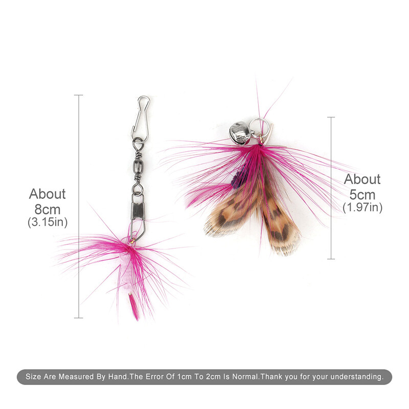 10 buc Jucărie pentru pisici cu pene scurte DIY Înlocuiește pisica Teaser Stick Accesorii pentru jucărie pentru animale de companie