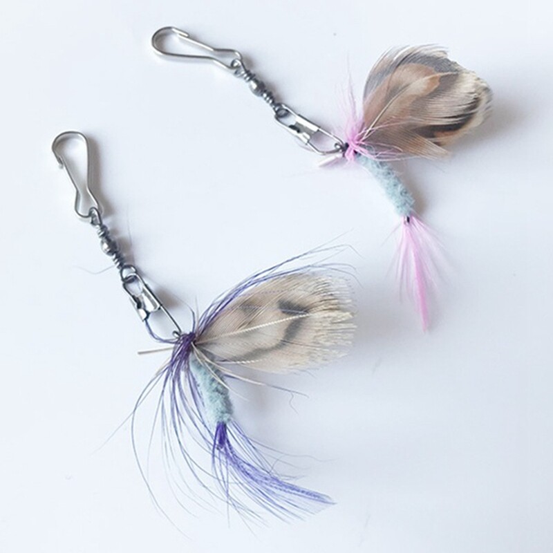 Amuzant minunat, 5 bucăți de înlocuire, jucărie pentru pisici cu pene, joc interactiv pentru pisici, jucărie pentru pisici, reîncărcare, fluture, jucărie de simulare, pisică pentru animale de companie