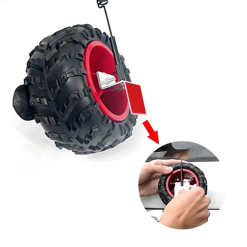 Atsarginės padangos modelis, automobilio automobilio uodegos dekoras, 11,5 cm automobilio ratų stiebas, stereofoninis radijas, asmenybės automobilio priedai, ornamentas