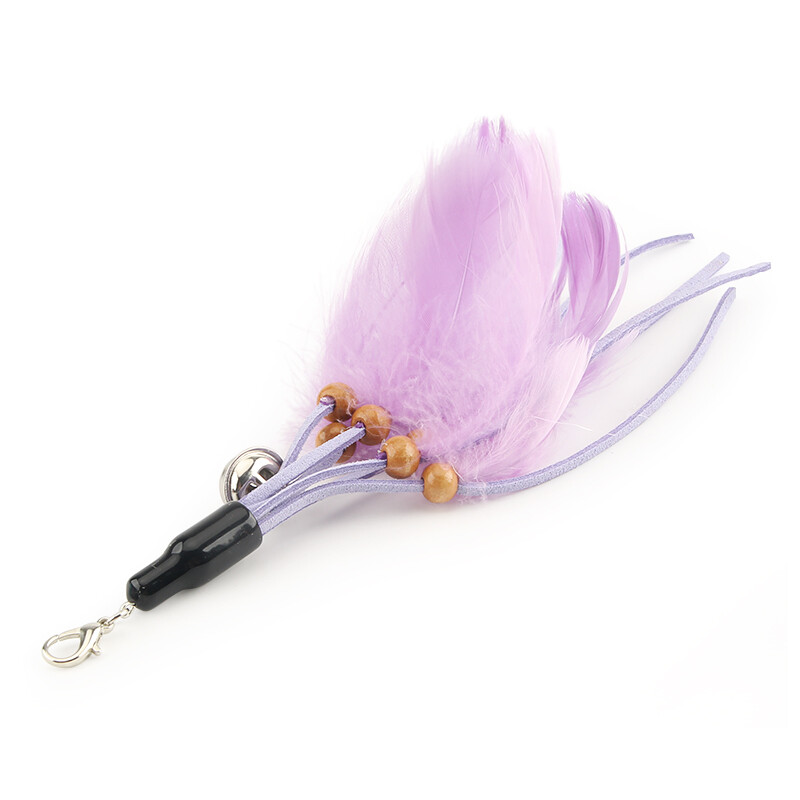 3 vnt raudonų kutų plunksnų kačių žaislas „pasidaryk pats“ Juokingos katės lazdelės pakaitiniai žaislų priedai